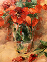 Тюльпаны | художник Ксения Плотникова | 40х50, холст, масло, мастихин
