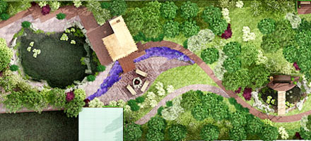 ландшафтный дизайн в краснодаре, проект озеленения / проект сада в деревенском / дизайнер Плотников Сергей